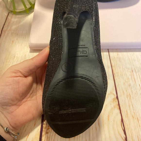 Black Sparkle Glo Heels - Picture 2 of 12